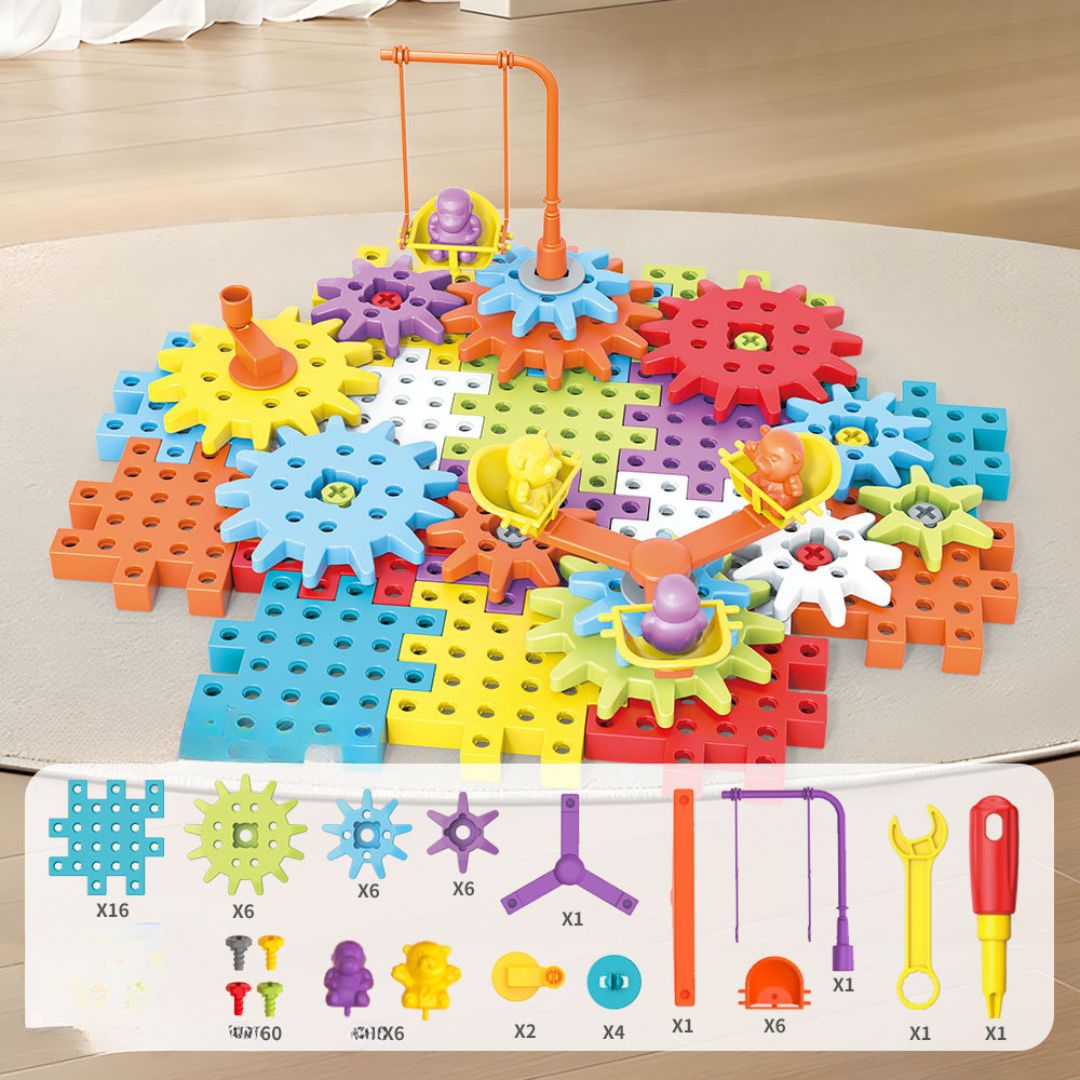 Kletshuts™ GearPuzzle: Fantastisk Interaktivt 3D Utstyr Puslespill Spillsett