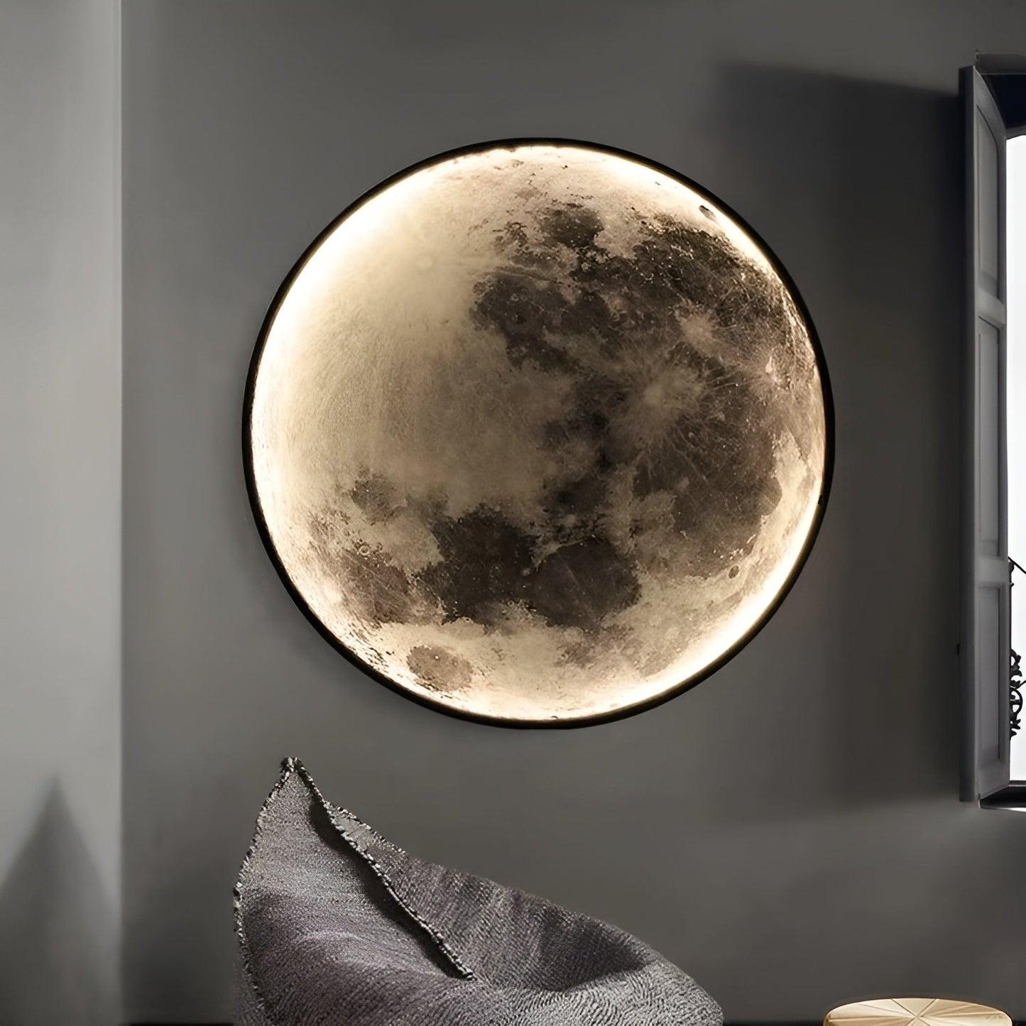 Ledsen™ GlowingMoon: 3D Glødende Måne Nat Lys Hjem Dekoration