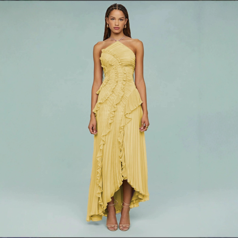Icone™ RuffleDress - Elegant Stråleglans Luksus Ruffle Kjole